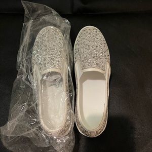 Sparkly slip on sneakers